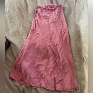 & other stories pink midi skirt size 4